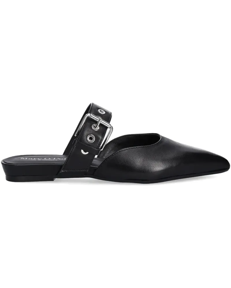 Marc O'Polo Spitze Mules mit Schnalle - Schwarz Schwarz