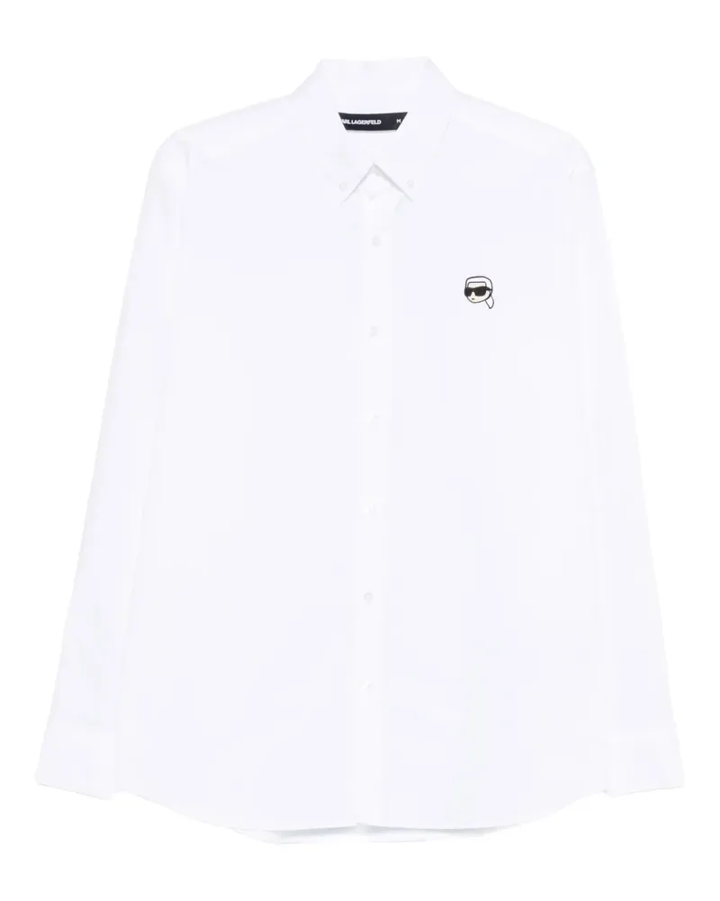 Karl Lagerfeld Hemd mit Logo-Detail - Weiß Weiß