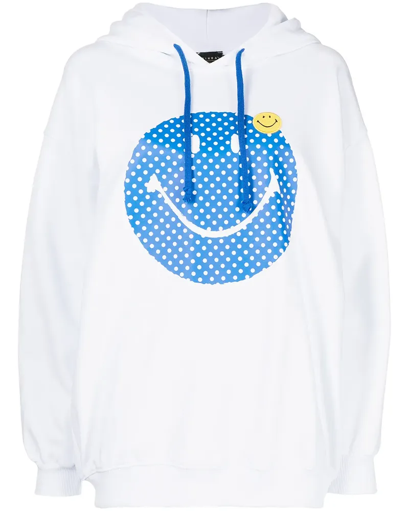 Joshua Sanders Hoodie mit Smiley-Print - Weiß Weiß