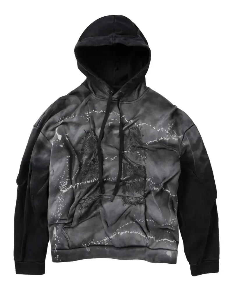 WHO DECIDES WAR gathered thorn hoodie - Grau Grau