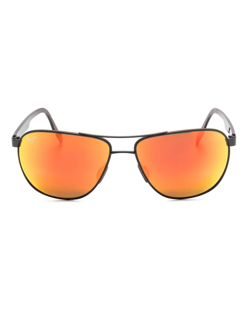 Maui Jim Castles Sonnenbrille - Schwarz Schwarz