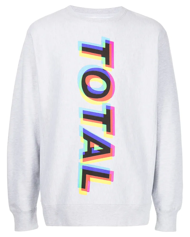 PLEASURES Sweatshirt mit Total-Print - Grau Grau