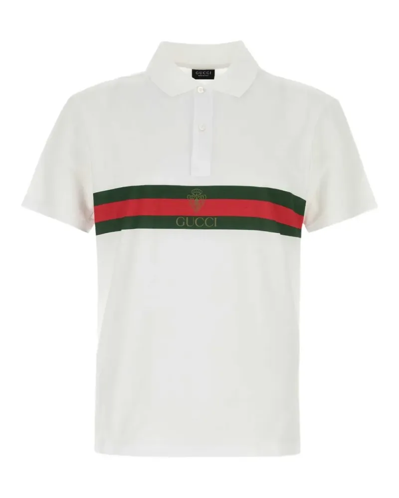 Gucci Poloshirt mit Logo-Print - Weiß Weiß