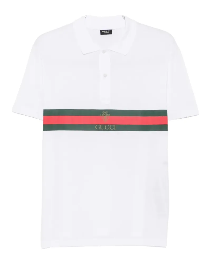 Gucci Poloshirt mit Logo-Print - Weiß Weiß