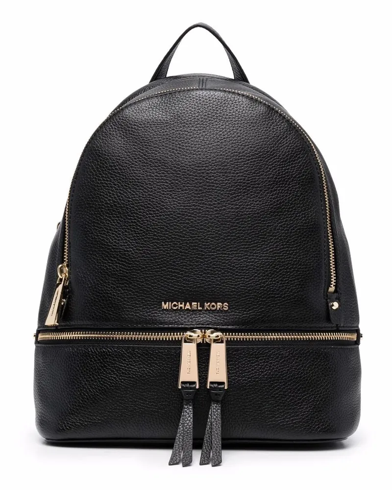 Michael Kors Mittelgroßer Rhea Rucksack - Schwarz Schwarz