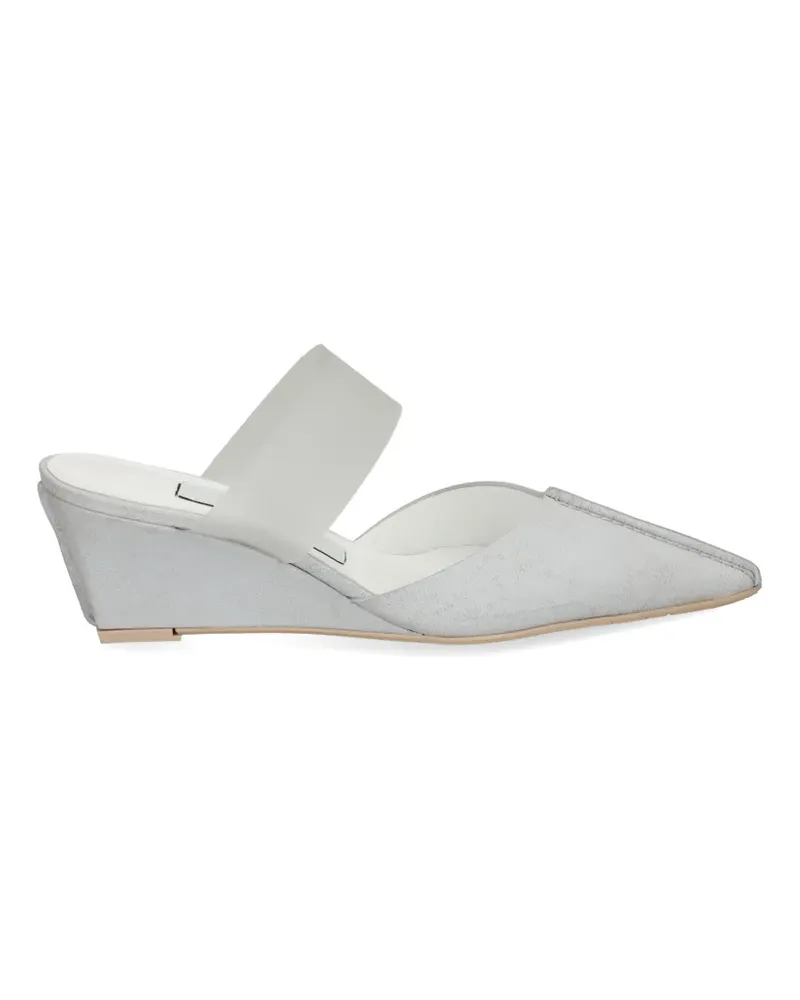 RAS square toe leather mules - Grau Grau