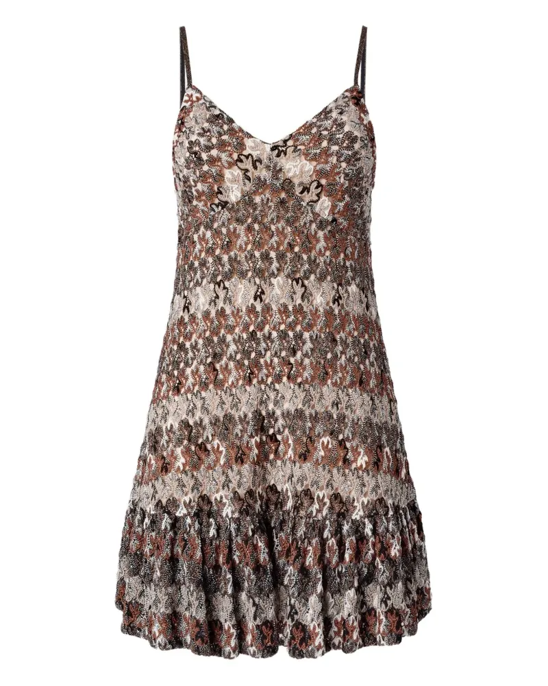 Missoni Minikleid mit Camouflagemuster - Braun Braun