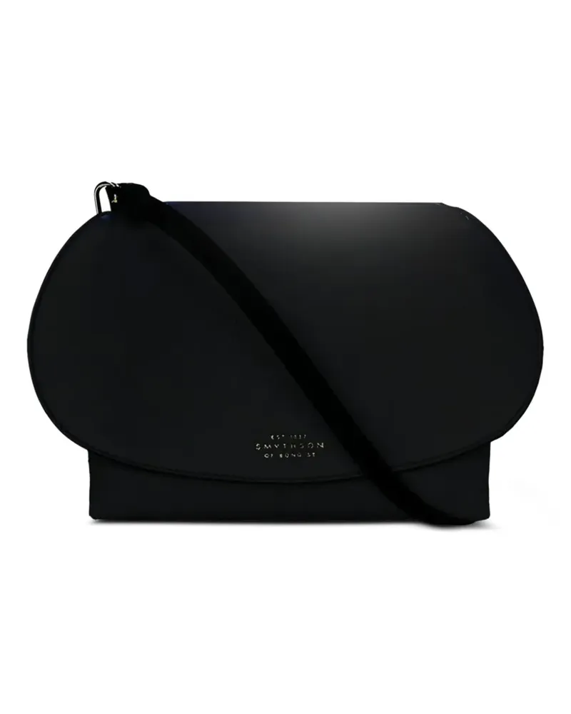 Smythson Umhängetasche mit Logo-Prägung - Schwarz Schwarz