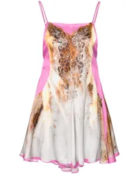 Y/PROJECT Camisole-Kleid mit Spitzen-Print Rosa