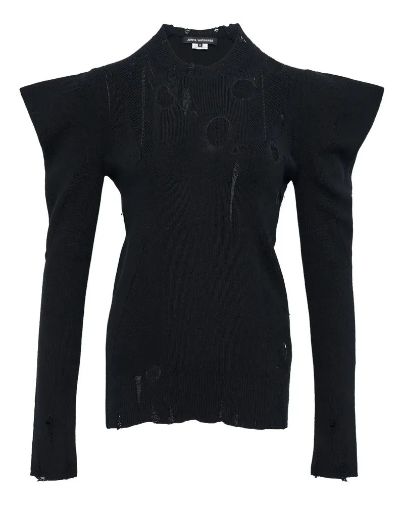 Junya Watanabe ribbed wool sweater - Schwarz Schwarz
