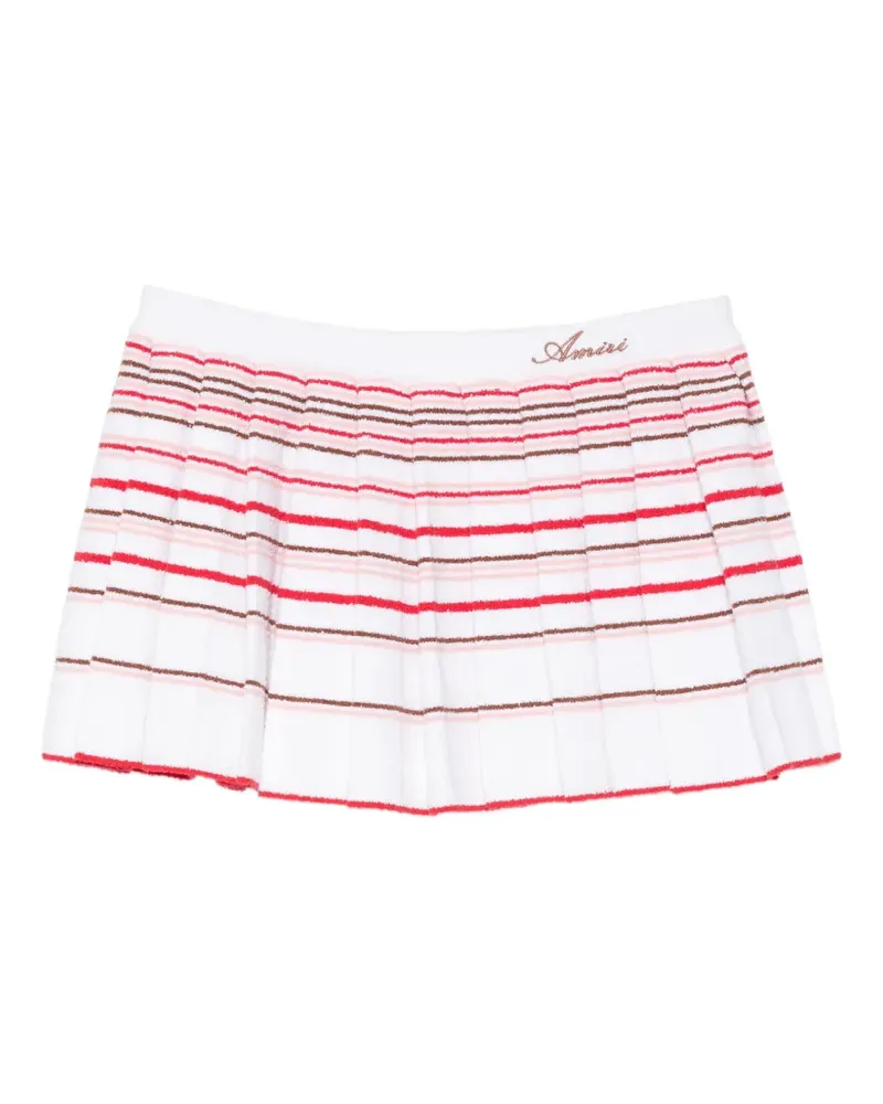 Amiri striped pleated mini skirt - Weiß Weiß