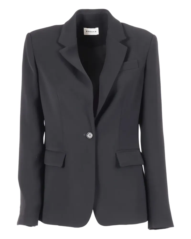 P.A.R.O.S.H. P.A.R.O H. notched-lapel single-breasted blazer - Schwarz Schwarz