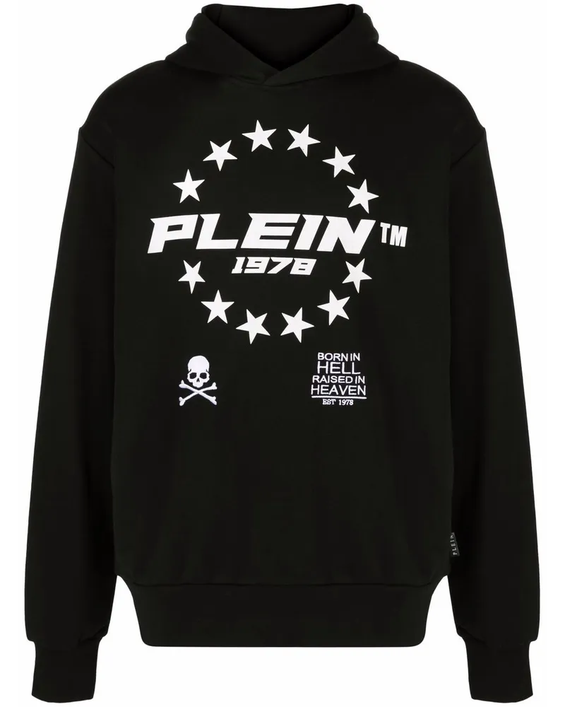 Philipp Plein Hoodie mit Logo-Print - Schwarz Schwarz