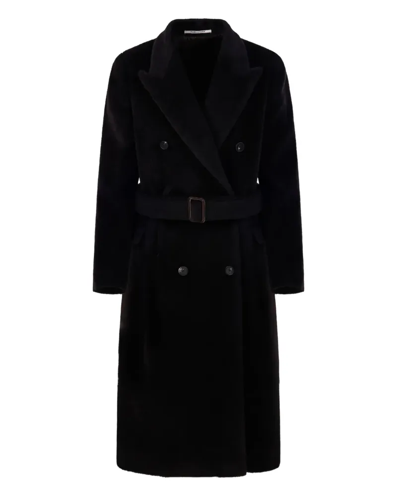 Tagliatore belted double-breasted coat - Schwarz Schwarz