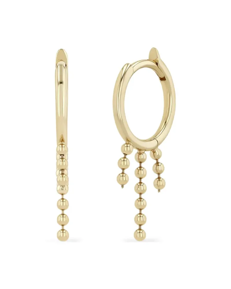 ZOË CHICCO 14kt Gelbgoldohrringe mit Kugelkette Gold