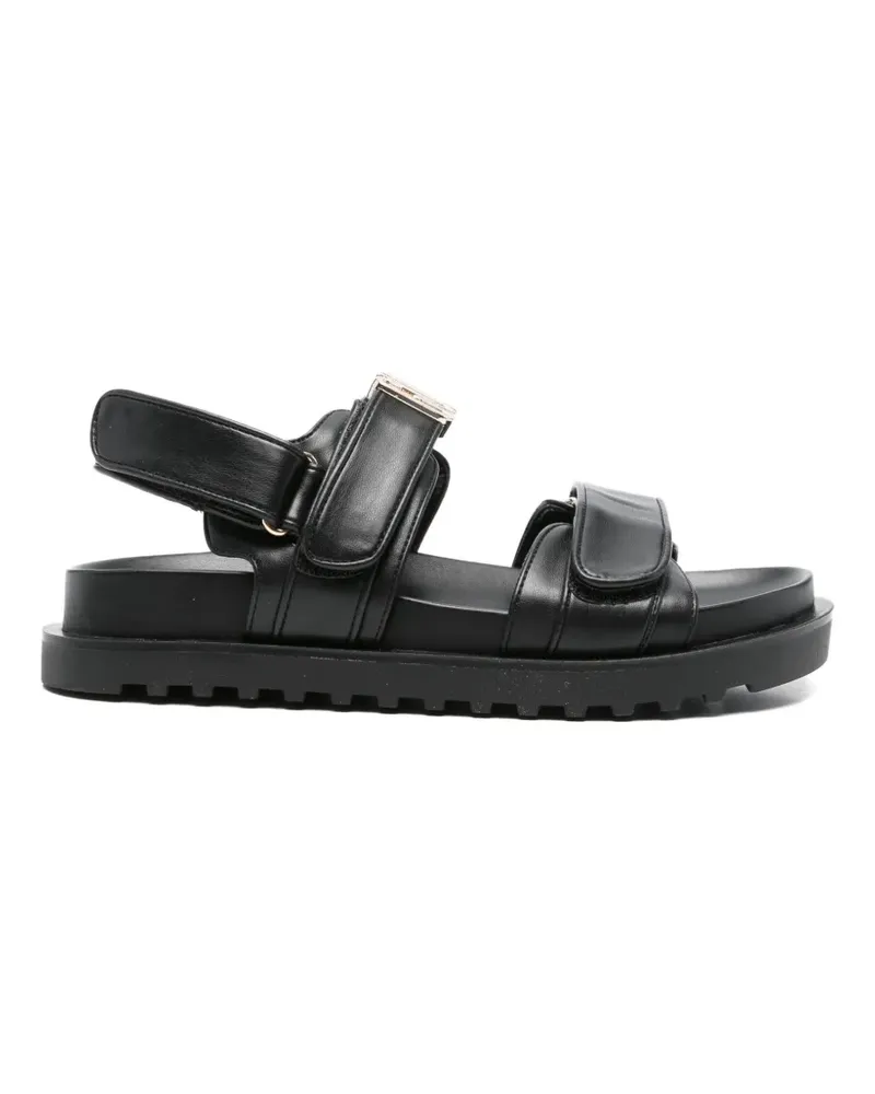 Guess logo-plaque sandals - Schwarz Schwarz