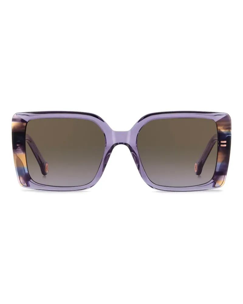 Carolina Herrera New York Sonnenbrille mit eckigem Gestell - Violett Violett
