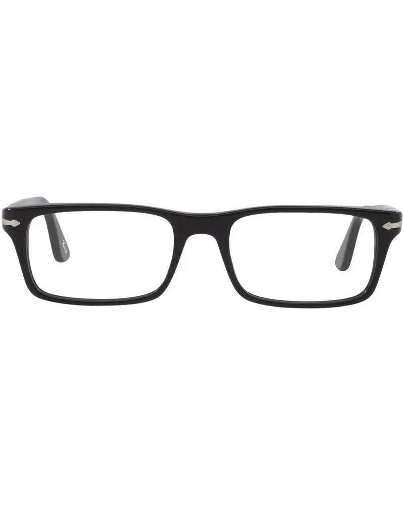 Persol Brille mit eckigem Gestell - Schwarz Schwarz