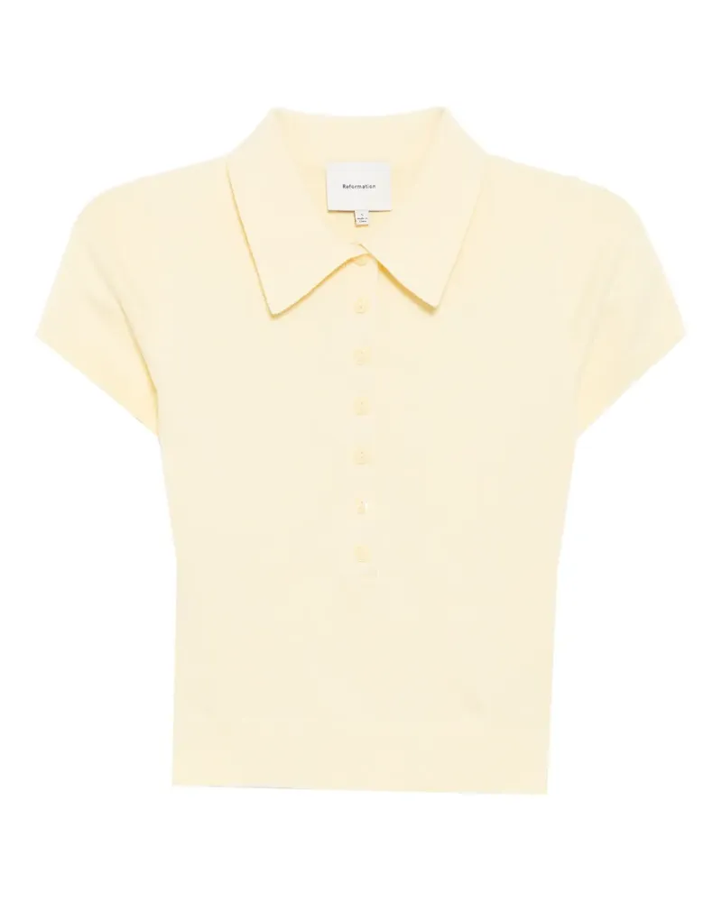 Reformation Bentley Poloshirt - Gelb Gelb