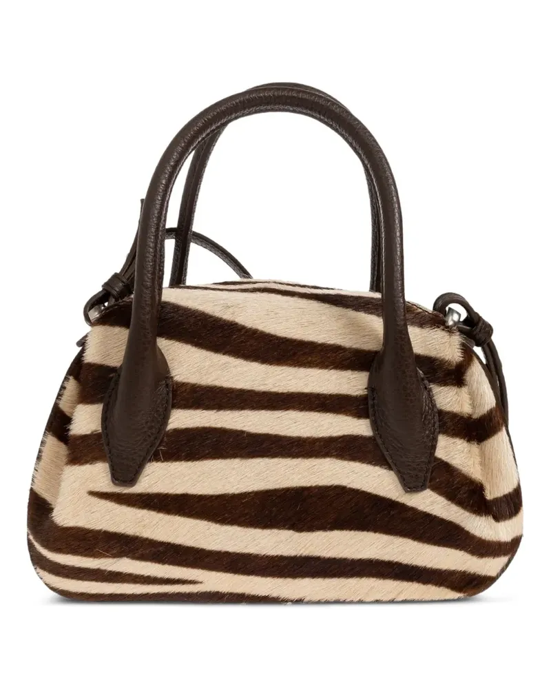 YUZEFI Mini Oyster Duffle Tote Bag - Nude Nude