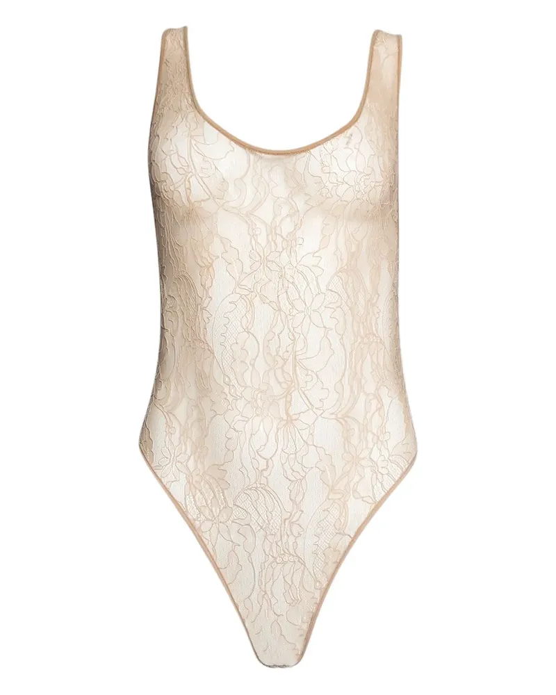 WARDROBE.NYC Trägershirt aus Spitze - Nude Nude