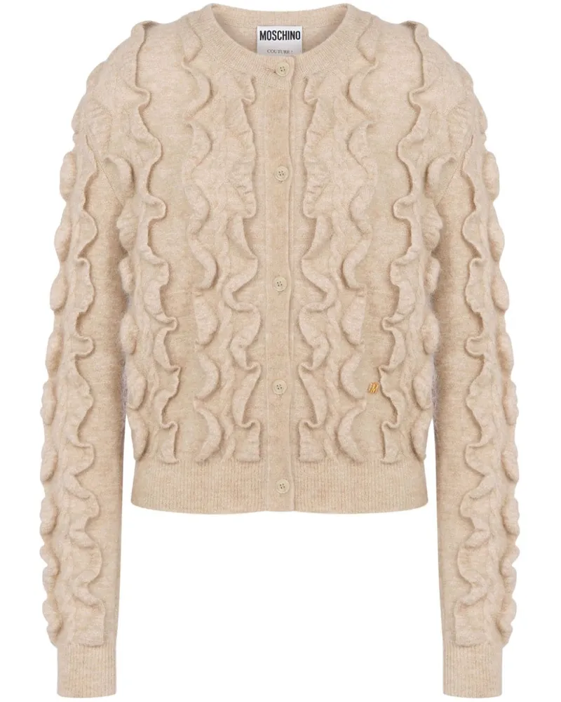 Moschino Gerüschter Cardigan - Nude Nude