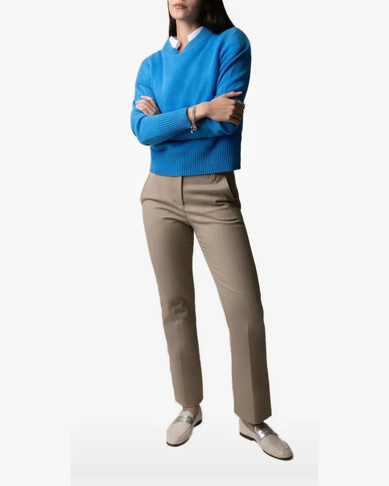 ALLUDE long-sleeve crew-neck sweater - Blau Blau