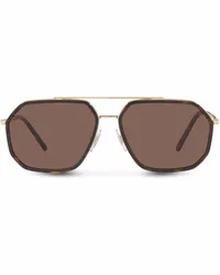 Dolce & Gabbana Gros grain Sonnenbrille Braun