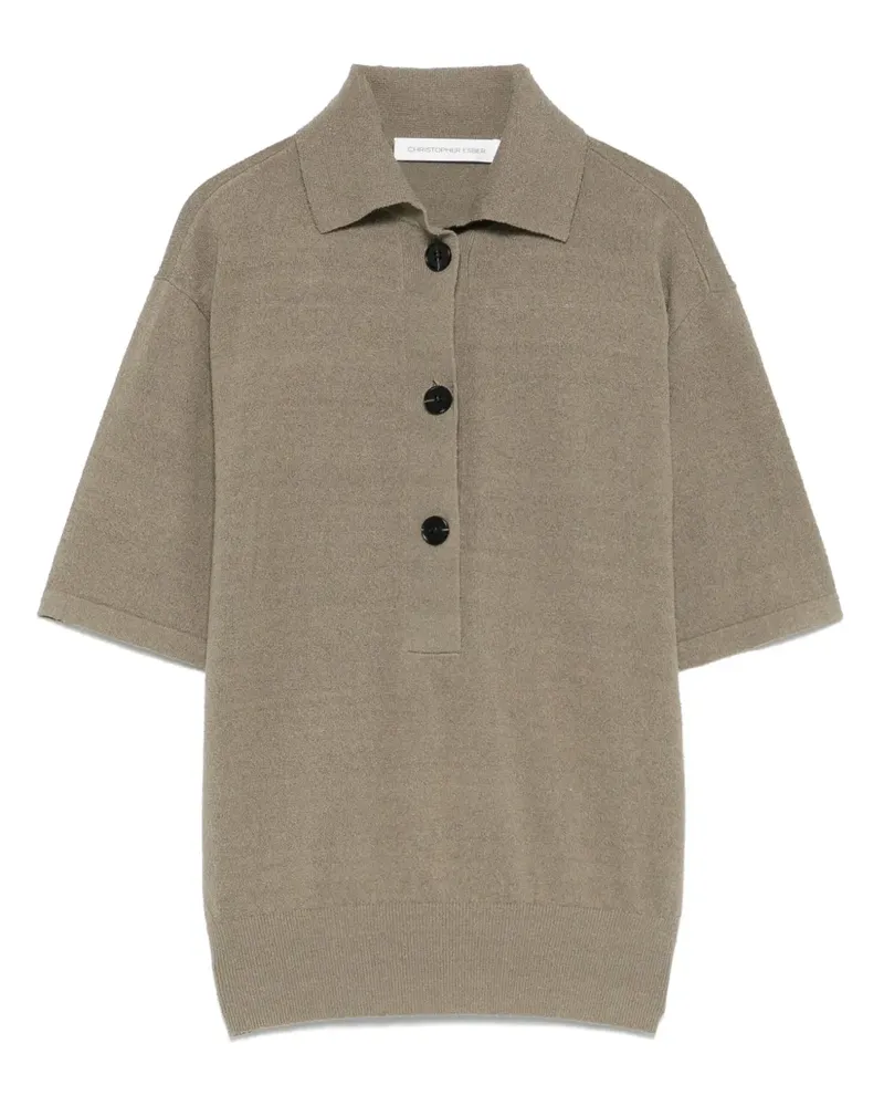 Christopher Esber Gestricktes Poloshirt - Grau Grau