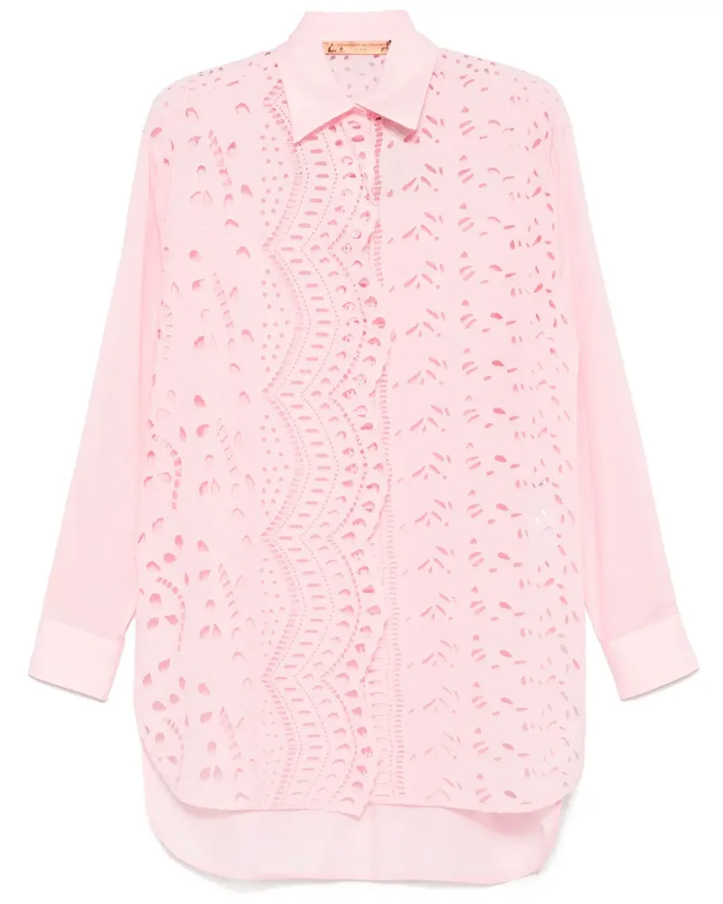 Ermanno Scervino Hemd mit Blumenstickerei - Rosa Rosa