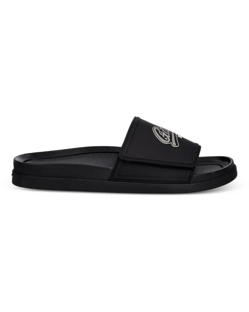 Gant logo-print slides - Schwarz Schwarz