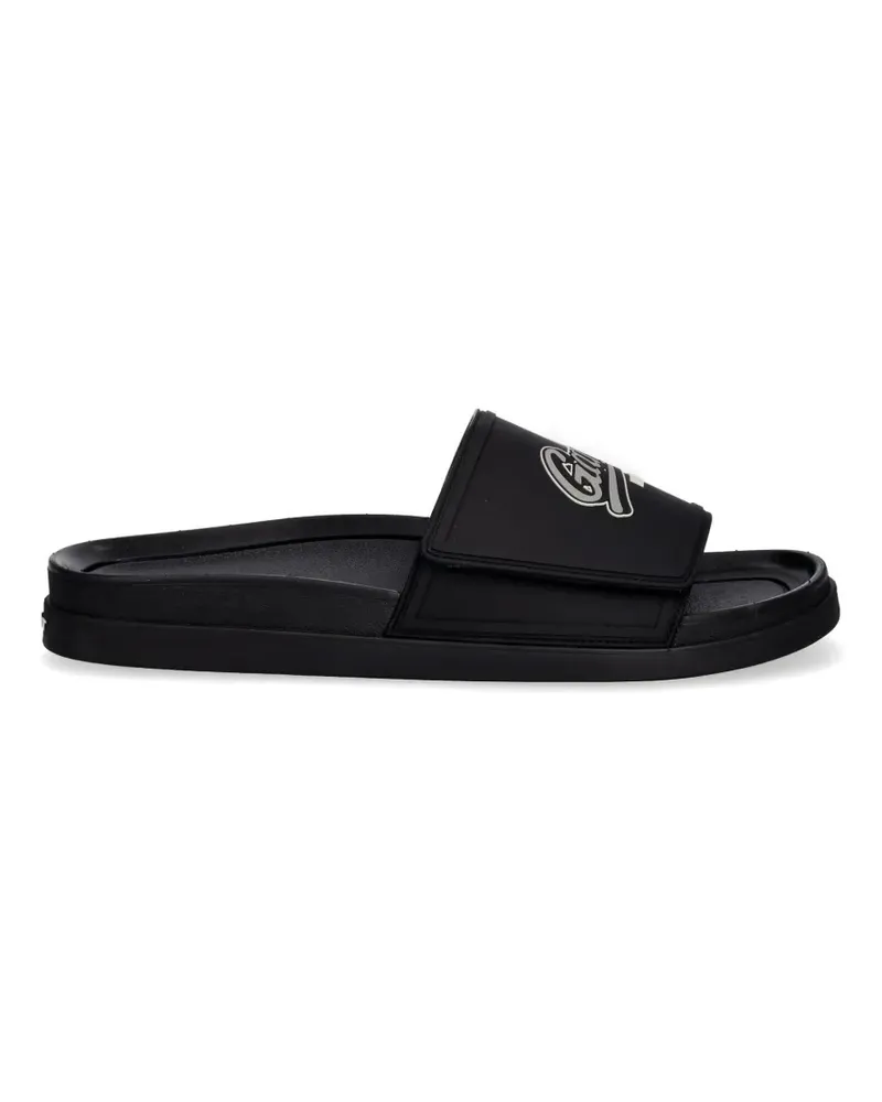 Gant logo-print slides - Schwarz Schwarz