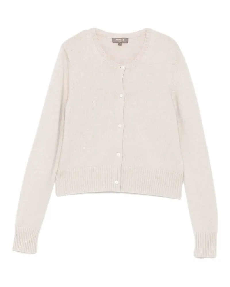 N.Peal Grob gestrickter Cropped-Cardigan - Grau Grau