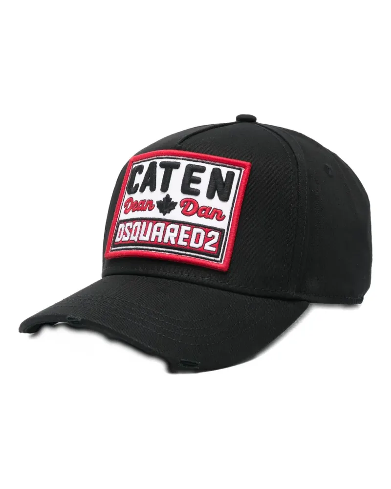 Dsquared2 Baseballkappe mit Patches - Schwarz Schwarz