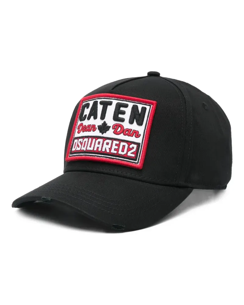 Dsquared2 Baseballkappe mit Patches - Schwarz Schwarz