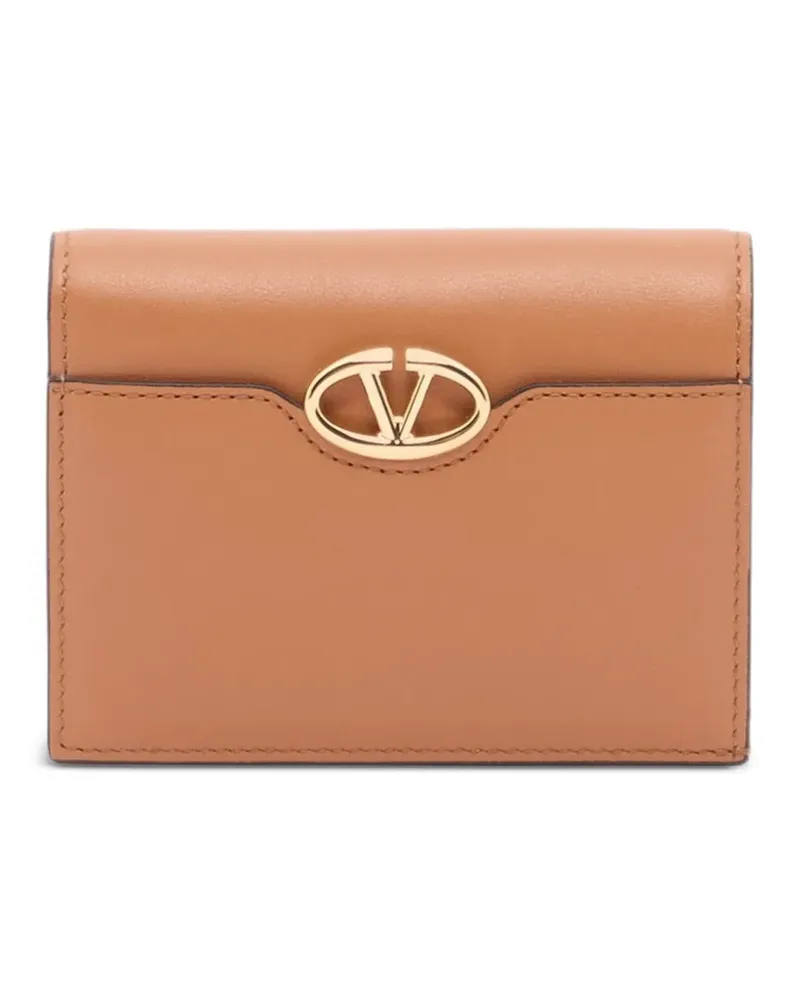 Valentino Garavani VLogo the Bold edition small calfskin wallet - Nude Nude