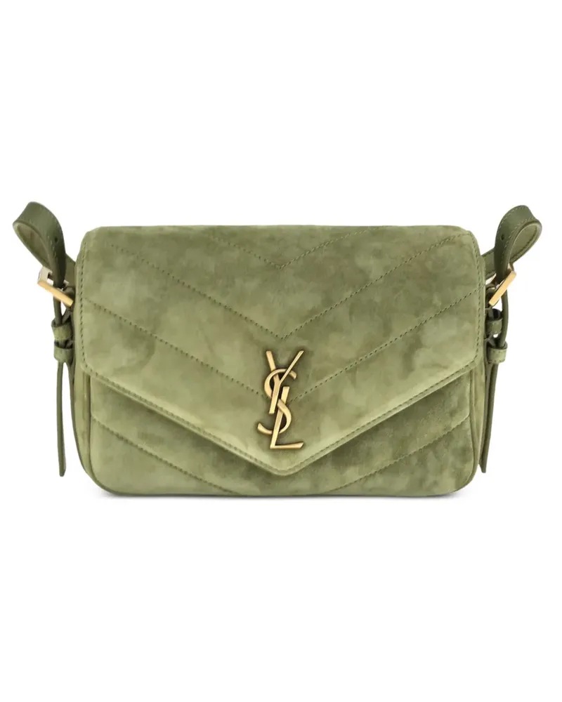 Saint Laurent Kleine Loulou Matelassé Schultertasche - Grün Grün