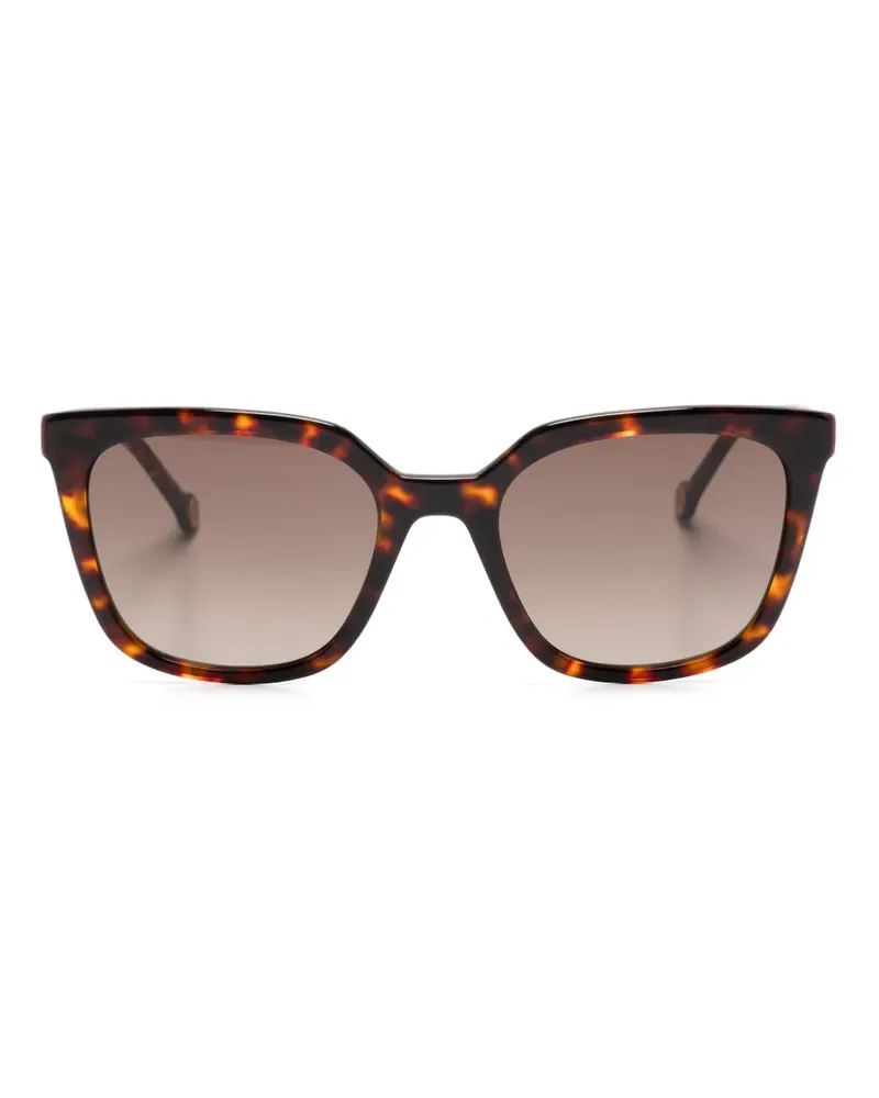 Carolina Herrera New York Sonnenbrille mit eckigem Gestell - Braun Braun