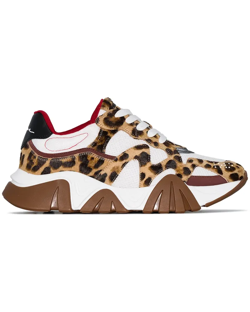 Versace Sneakers mit Leoparden-Print - Weiß Weiß