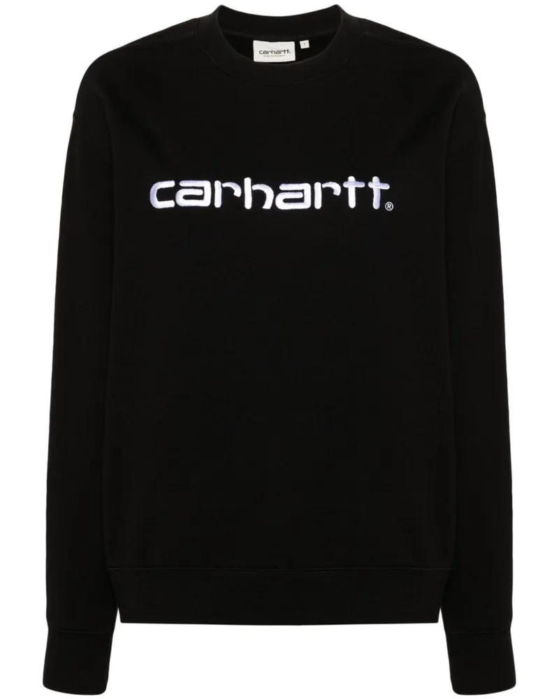 Carhartt WIP Sweatshirt mit Logo-Stickerei Schwarz