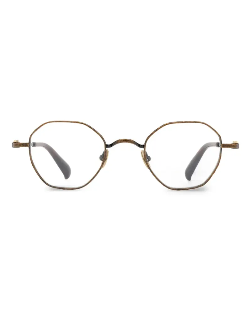 Yohji Yamamoto geometric-frame titanium glasses - Braun Braun