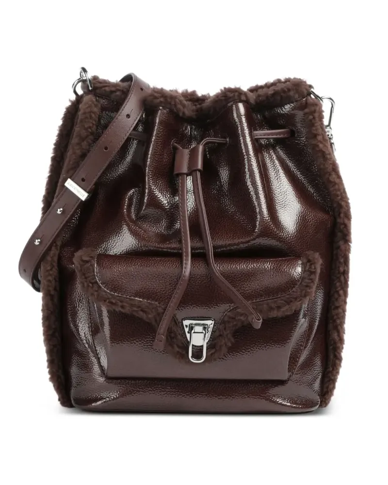 Coccinelle Beuteltasche mit Shearling - Braun Braun