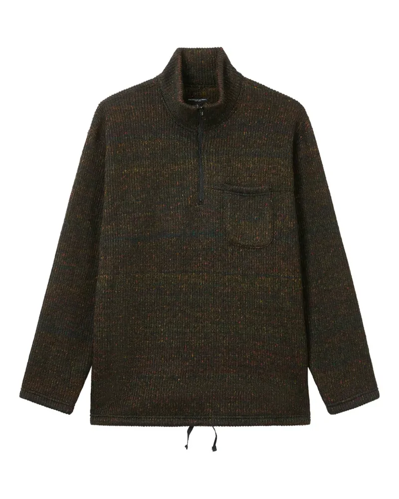 Engineered Garments Gerippter Pullover mit Reißverschluss - Braun Braun