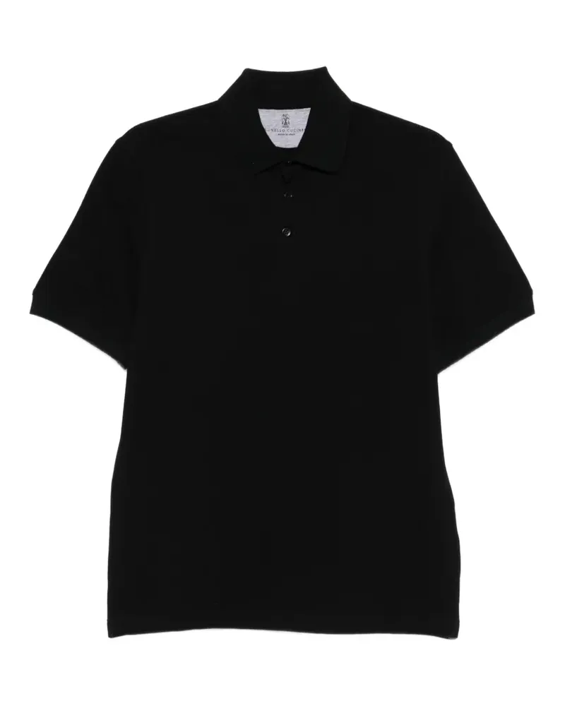 Brunello Cucinelli short-sleeve polo shirt - Schwarz Schwarz