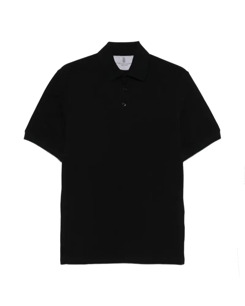 Brunello Cucinelli short-sleeve polo shirt - Schwarz Schwarz