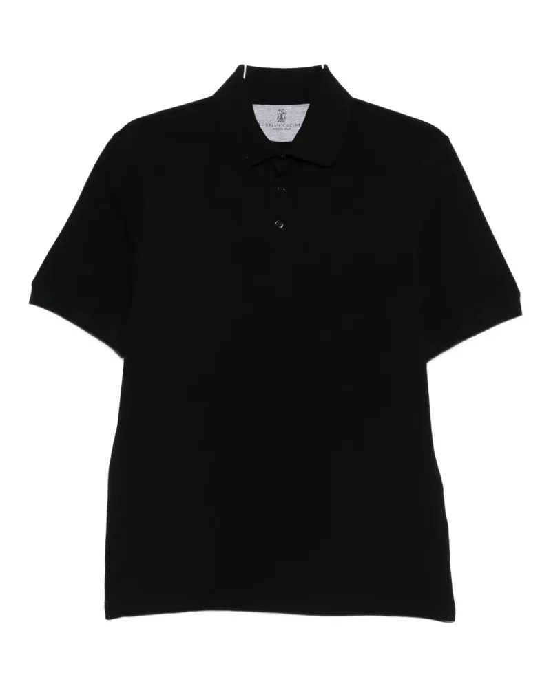 Brunello Cucinelli short-sleeve polo shirt - Schwarz Schwarz