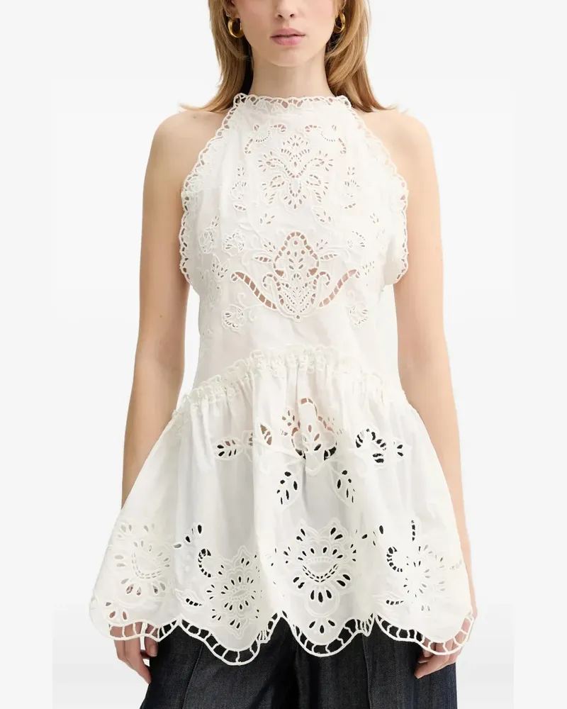 FARM Rio Bluse mit Stickerei - Weiß Weiß