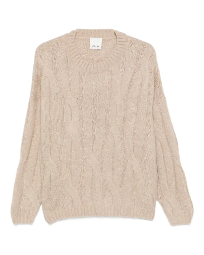 ALLUDE Pullover mit tiefen Schultern - Nude Nude
