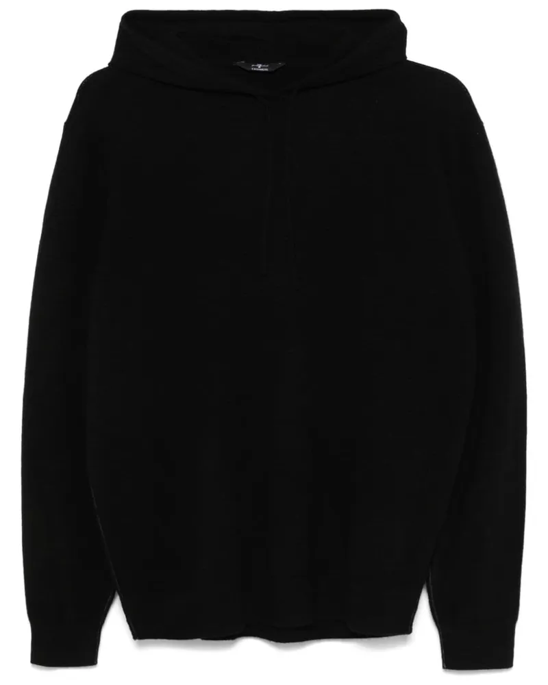 7 for all mankind Hoodie aus Kaschmir Schwarz