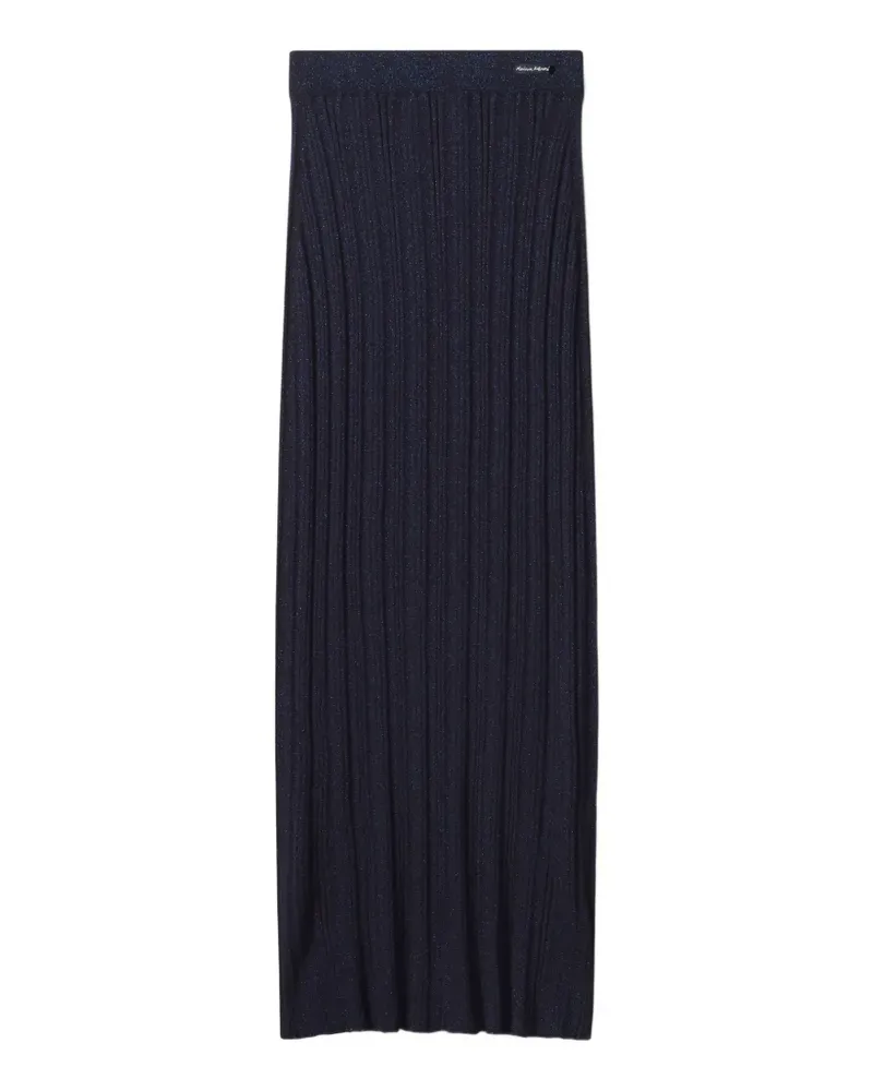 Kitsuné Gerippter Maxirock - Blau Blau